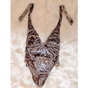 Julia by Love J Crushed Velvet Bodysuit